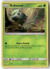 Bulbasaur 1/18 Common Detective Pikachu Pokemon Holo Damaged