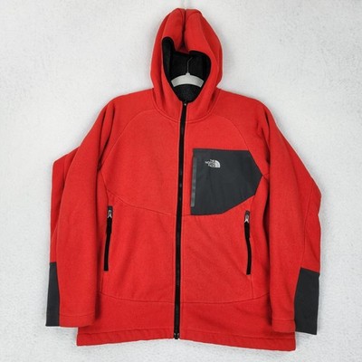 The North Face Jacket Boys Large 14/16 Red Fleece Chimborazo Full Zip Hoodie