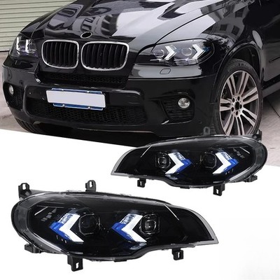For BMW X5 E70 Headlight 2007-2013 LED Projetor head Lamp Daytime Running Light