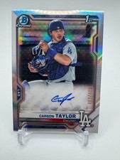 2021 Bowman Chrome Prospect Autographs #CPA-CT Carson Taylor 1st Auto RC ROOKIE