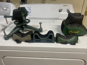 Fullbow Shooting Rest with Multiple Front Bags and Rear Rest. Used.