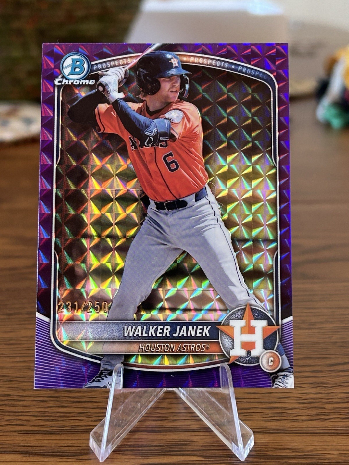 2025 Bowman Draft - Chrome Walker Janek #BDC-45 Purple Geometric Refractor /250