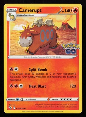 Camerupt 014/078 Uncommon Pokemon GO Pokemon NM