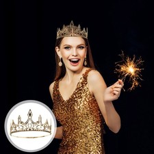 Medieval King Crown Bridal Hair Accessory Cosplay Convention Props