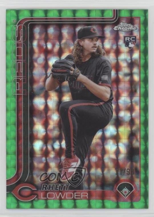 2025 Topps Chrome Green Geometric Refractor 71/99 Rhett Lowder #147 6m7