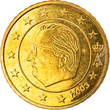 [#830491] Bélgica, 50 Euro Cent, 2003, Brussels, SC, Latón, KM:229