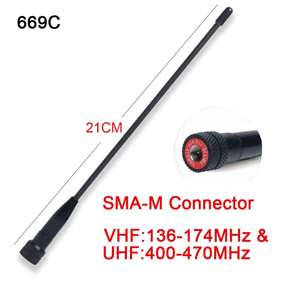 669C SMA-M VHF/UHF Walkie Talkie Antennas For Yaesu VX-3R/5R/7R