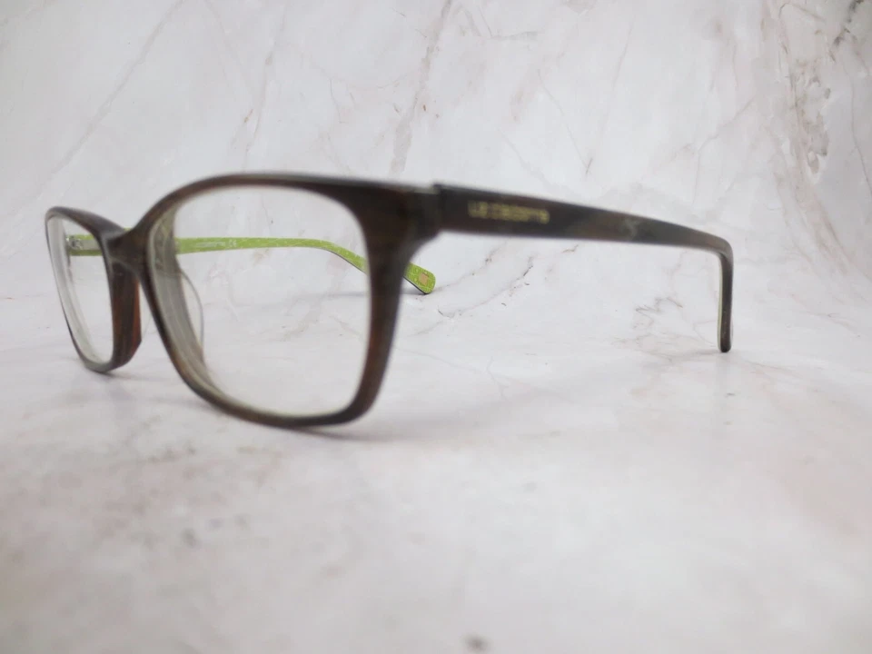 Marco de gafas Liz Claiborne L424-0EB8 para mujer de plástico marrón borde completo cuadrado 135 Foto 2 de 4