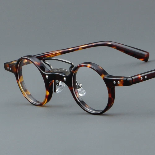 Acetat Retro Japanische Runde Lesebrille Herren Damen Lesebrille Brillengestell - Bild 2 von 18