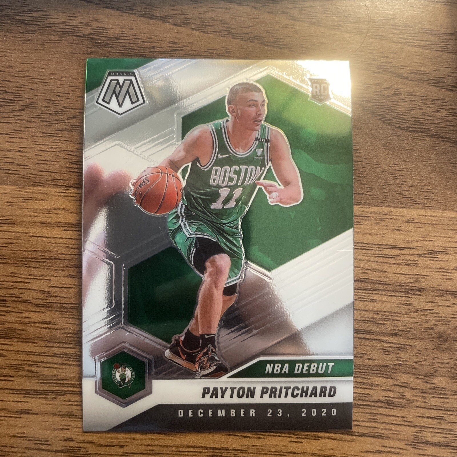 Payton Pritchard 2020-21 Panini Mosaic #269 Rookie Card Silver Boston Celtics