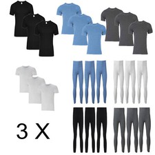 3 X Men Gents Boy  Thermal Vests  Long Johns  Brushed Inside For Extra Warmth