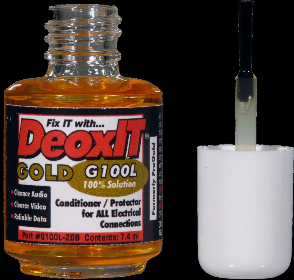 DeoxIT® Gold, G100L liquid 7.4ml 100% solution, Brush Applicator - single item