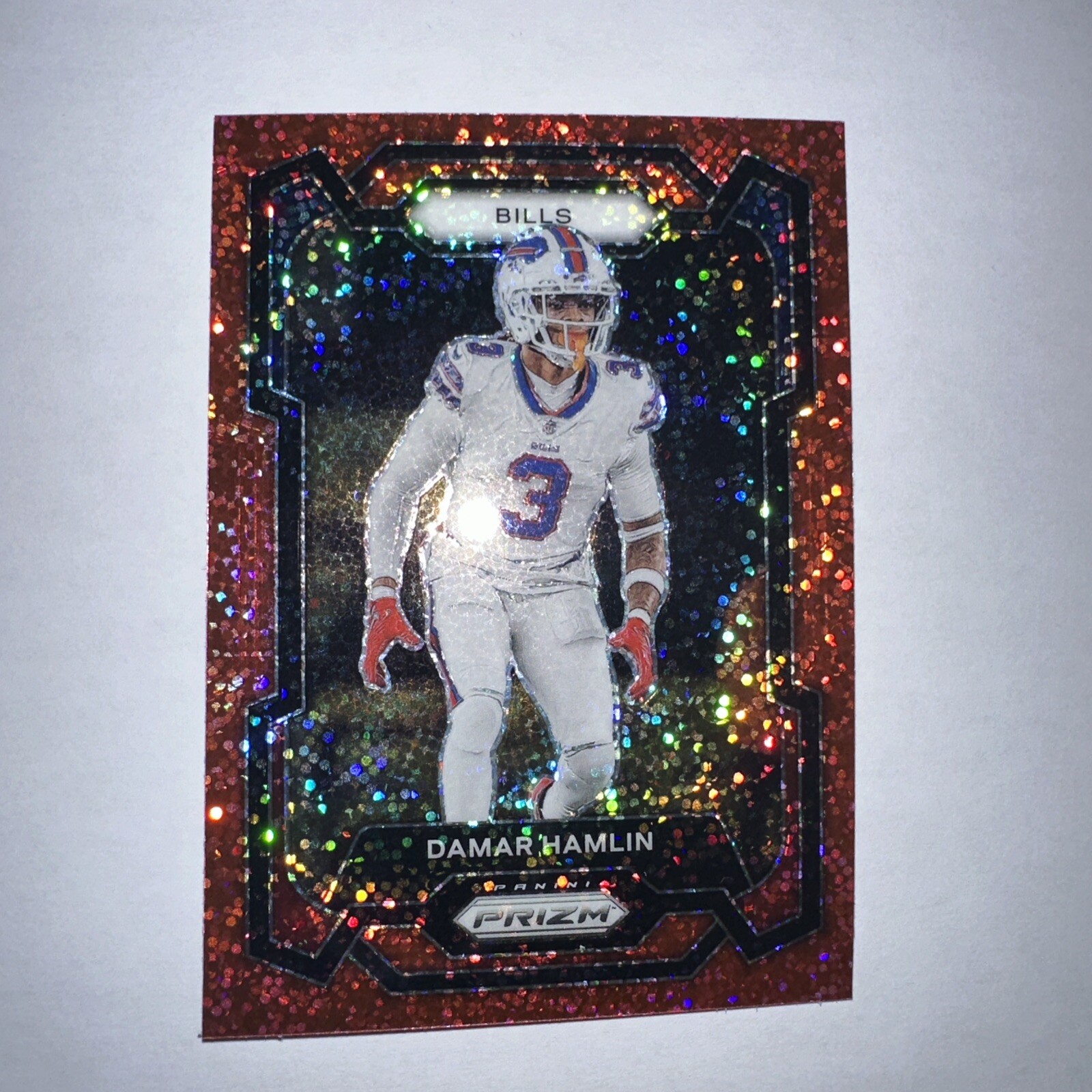 2023 Panini Prizm Damar Hamlin Red Sparkle SP #27 Buffalo Bills