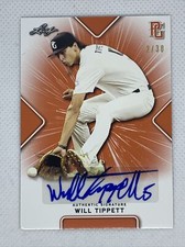2021 LEAF PERFECT GAME ORANGE WILL TIPPETT PAPER RC AUTO # 2/30