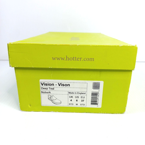 Lo último Reino Unido 4 Vision Deep Teal Nubuck Gamuza Zapatos Planos Sin Cordones Bohemios - Imagen 9 de 9