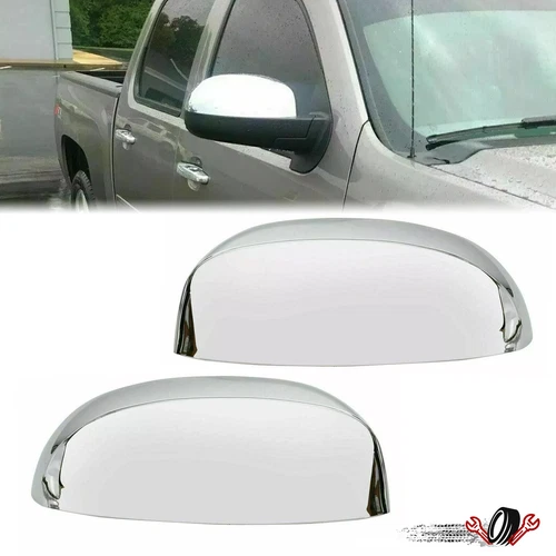 Mirror Cover Caps Pair For Chevy Silverado Tahoe Suburban GMC Sierra Yukon 07-14