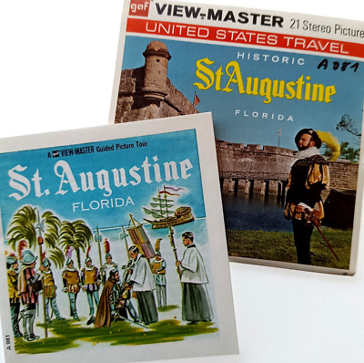 3x VIEW-MASTER 3D REEL   HISTORIC St. AUGUSTINE   FLORIDA, USA Bildscheiben A981