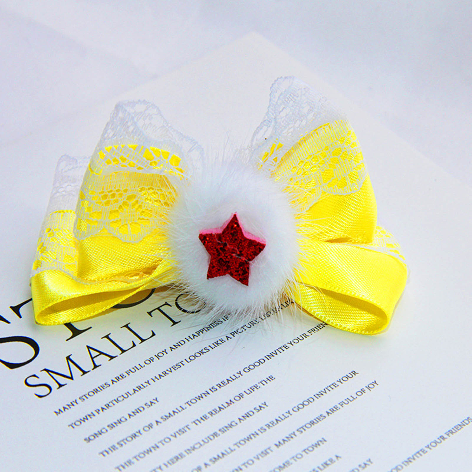 Puppy Hair Clips Longlasting Dressup Pretty Pet Dogs Bowknot