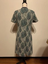 Vintage Handmade A-line Paisley Short Sleeve Dress With Matching Jacket