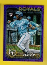 2024 Topps 32 Samad Taylor RC Purple Foilboard 191/799 Royals Rookie 2nd Base OF