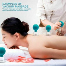 4 Cups set Medical Chinese Vacuum Cupping Body Massage Therapy Healthy Suction