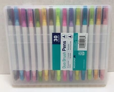 Wexford Duo Brush Pens, 30 Ct, 2 Tip Styles With Carrying Case, Free Shipping