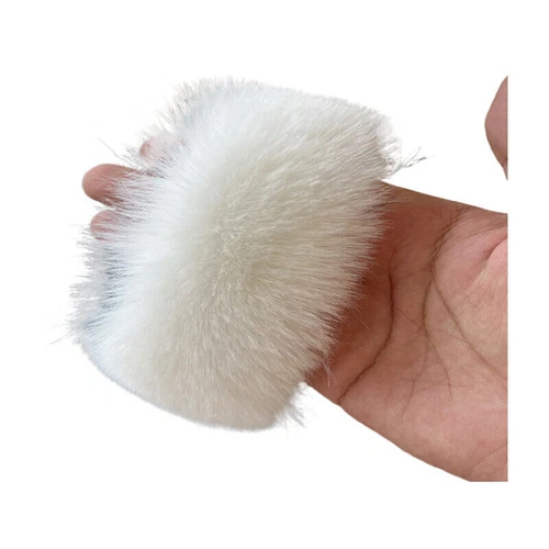 2Meter Faux Rabbit Fur White Strips Ribbon Edge Trim Sewing Clothing Cuffs Craft - Picture 2 of 24