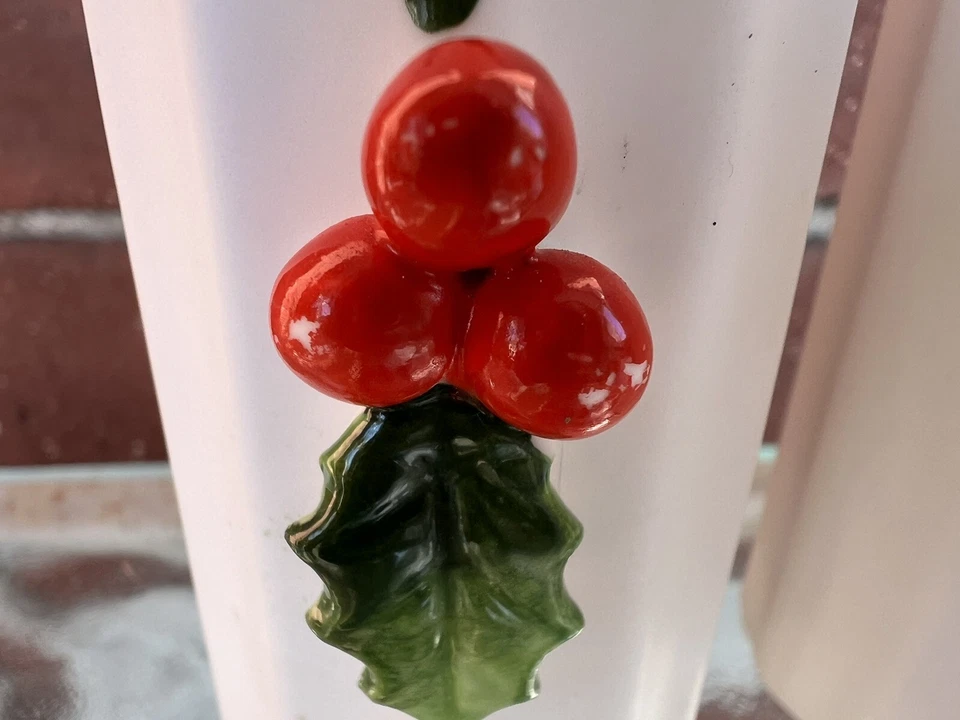 De colección MCM HOLT HOWARD 1959 Navidad Acebo y Bayas Salero y Pimentero Coctelera Foto 4 de 4