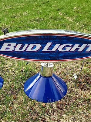 Bud Light Blue Pool Table Hanging Light, Large Pool Table Beer