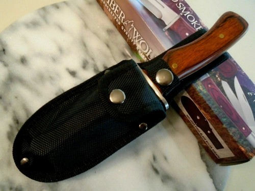 Timber Wolf Cinder & Smoke Duo 2 Knives Trapper Pocket & Full Tang Hunting NEW - Picture 3 of 8