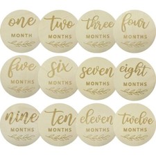 12 Packs Newborn Baby Name Announcement Cards SignBaby Monthly Milestone Mark...