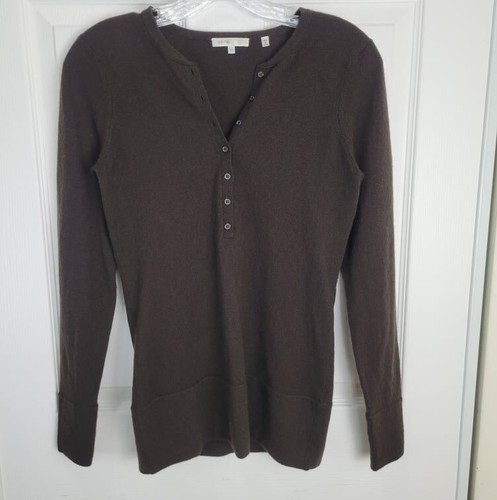 Cashmere Henley Pullover Sweater 