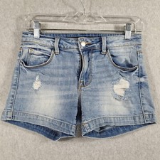 Harper Womens Denim Shorts Ripped Finished Hem 5 Pocket size 25