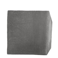 Cubo Decorativo De Terracota Gris Lava Escultura Interiores Hogar Jardín 30x30cm