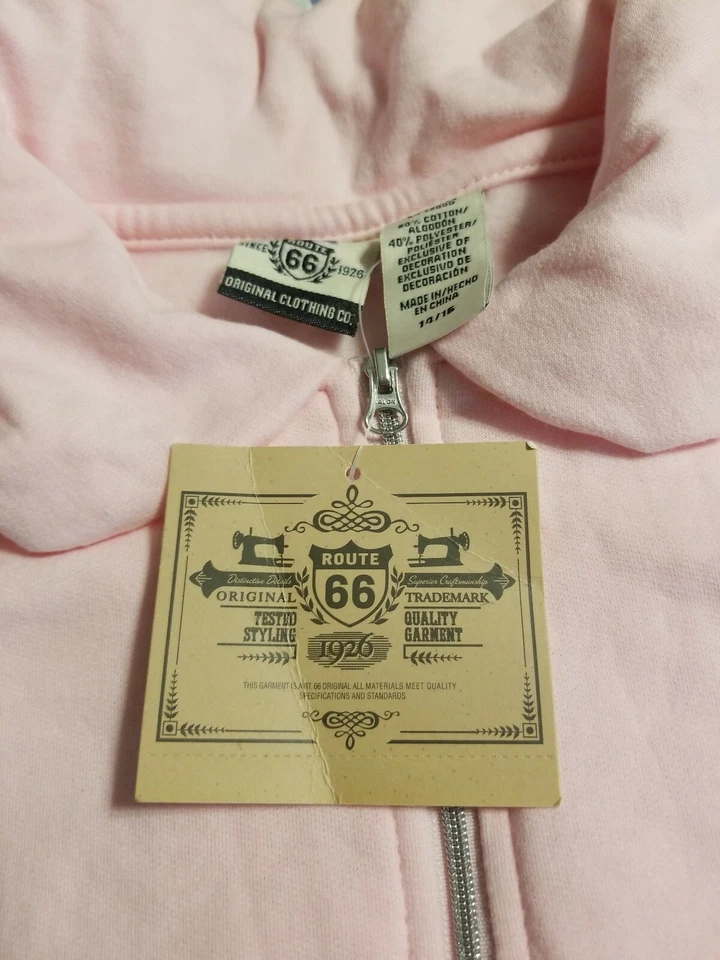 Route 66 Rosa Crop Chaqueta Manga 3/4 Top Talla 14/16 Foto 4 de 4