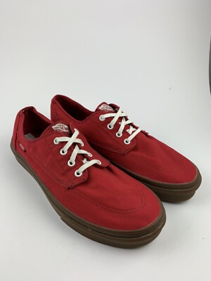 Vans Sneaker Brigata Men Skateboard Shoe Shoes Red White Authentic Surf 