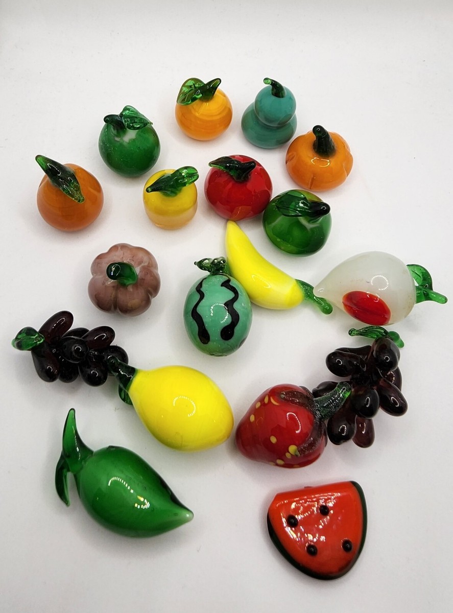 VTG Hand Blown Murano Style Glass Fruit ~ 18 Pieces | eBay