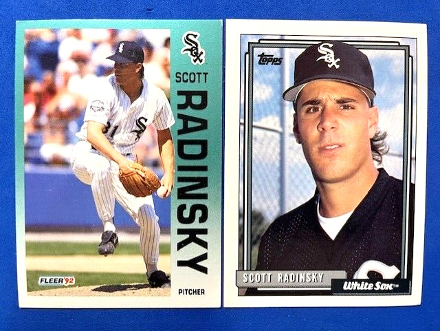 Scott Radinsky 1992 Fleer & 1992 Topps Baseball - White Sox