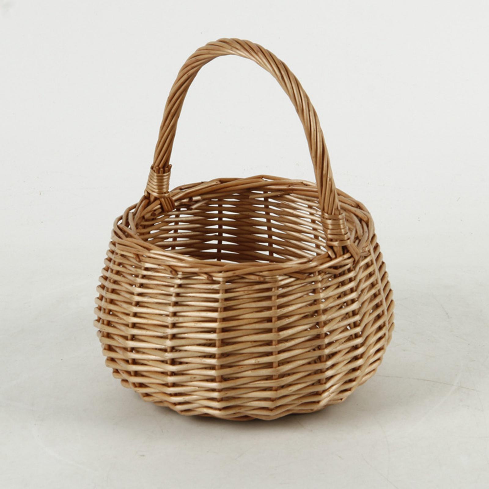 Wicker Storage Baskets Picking Basket Portable with Handle Shopping