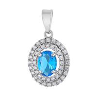 KettenanhäNger AnhäNger 925 Silber Zirkon Topas Echtschmuck Bei Secretforyou