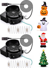 2 Pack 1.2A Air Blower for Inflatable 3 White Light String