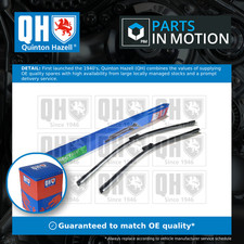 2x Wiper Blades (Pair) Flat / Aero type Front QDW128 Quinton Hazell Set Quality