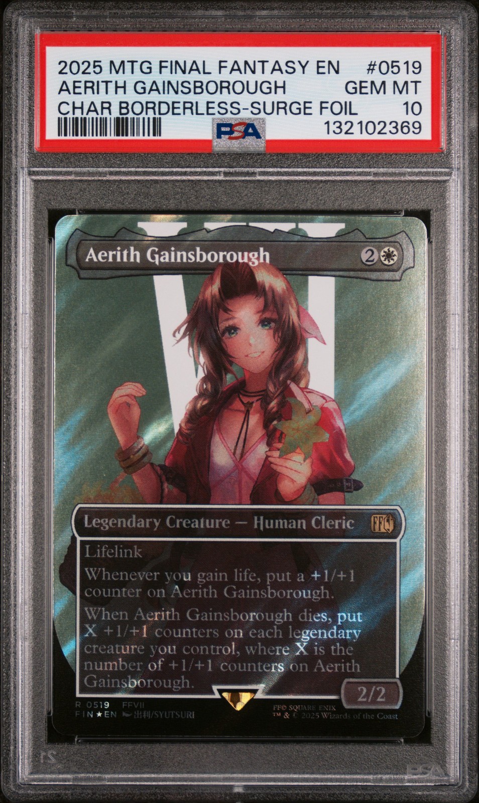 2025 MTG FINAL FANTASY #0519 AERITH GAINSBOROUGH PSA 10