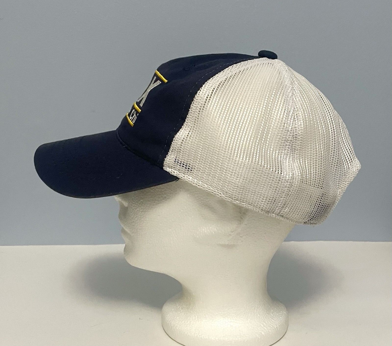 Phi Lambda Chi Adjustable Trucker Hat Navy Blue O… - image 5