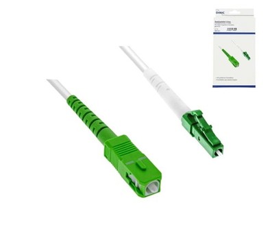 DINIC Anschlusskabel für Glasfaser-Router, Simplex, OS2, LC/APC 8° #1906845
