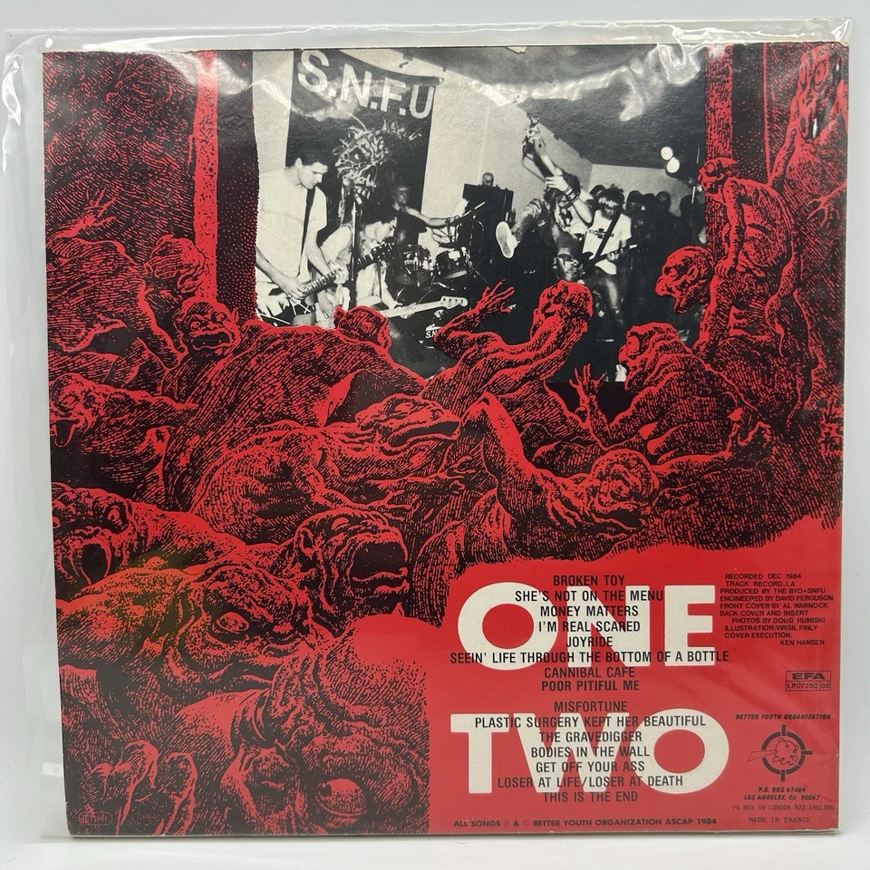 SNFU …And No One Else Wanted To Play LP 1985 Better Youth – BYO 009 w/ Inserts - Image 2 of 4