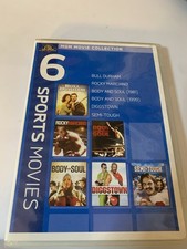 6 SPORTS MOVIES: Bull Durham; Rocky Marciano; Bod And Soul 1981; Body And Soul 1