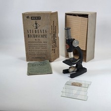 Vintage 1950s Merit Student Microscope No.3/A J&L Randall Ltd Boxed,  England