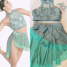 Revolution custom solo Dance Power Love RC24589 2 piece lyrical costume green LC