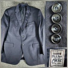 Jos A Bank 1905 Blazer Mens 46R Navy Wool Tailored Fit Sport Coat Suit Jacket